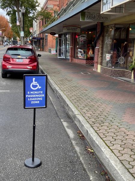 Image of the 5 minute Passenger Loading Zone