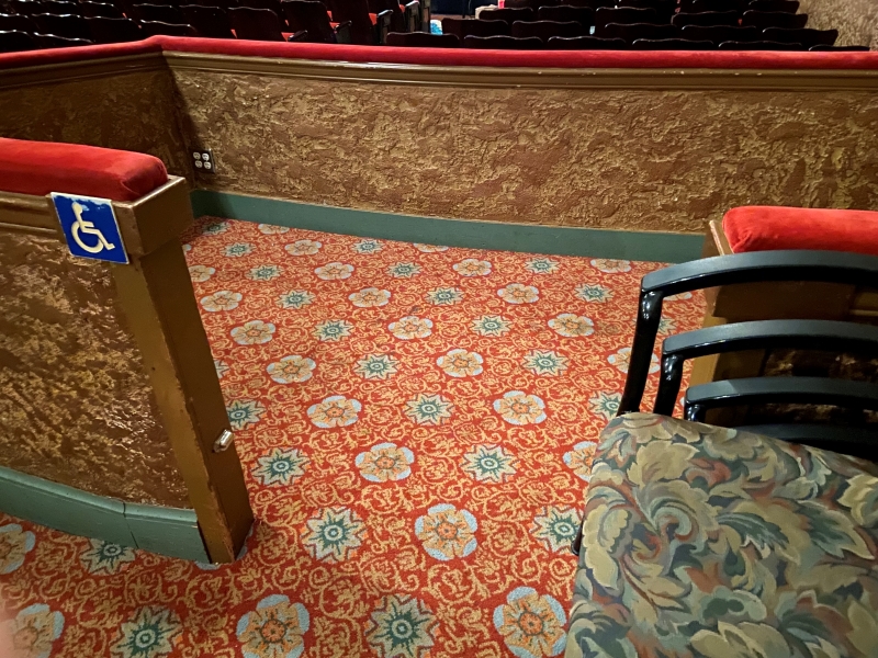 Image of alternative view of ADA section with no chairs