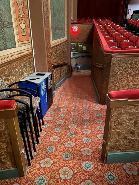 Photo showing ramp leading from lobby to auditorium